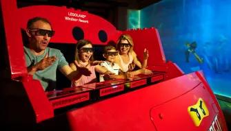 Family enjoying NINJAGO the Ride at the LEGOLAND Windsor