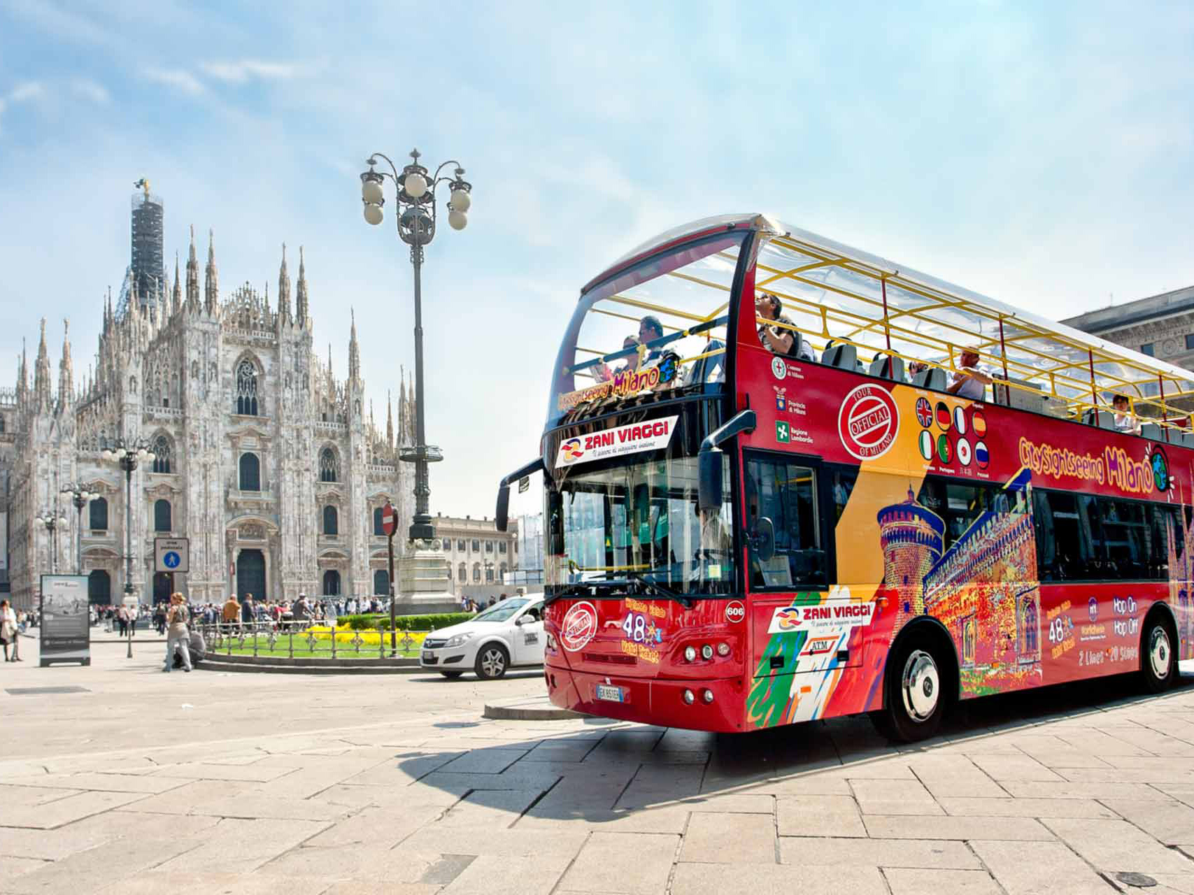 tour bus in milan