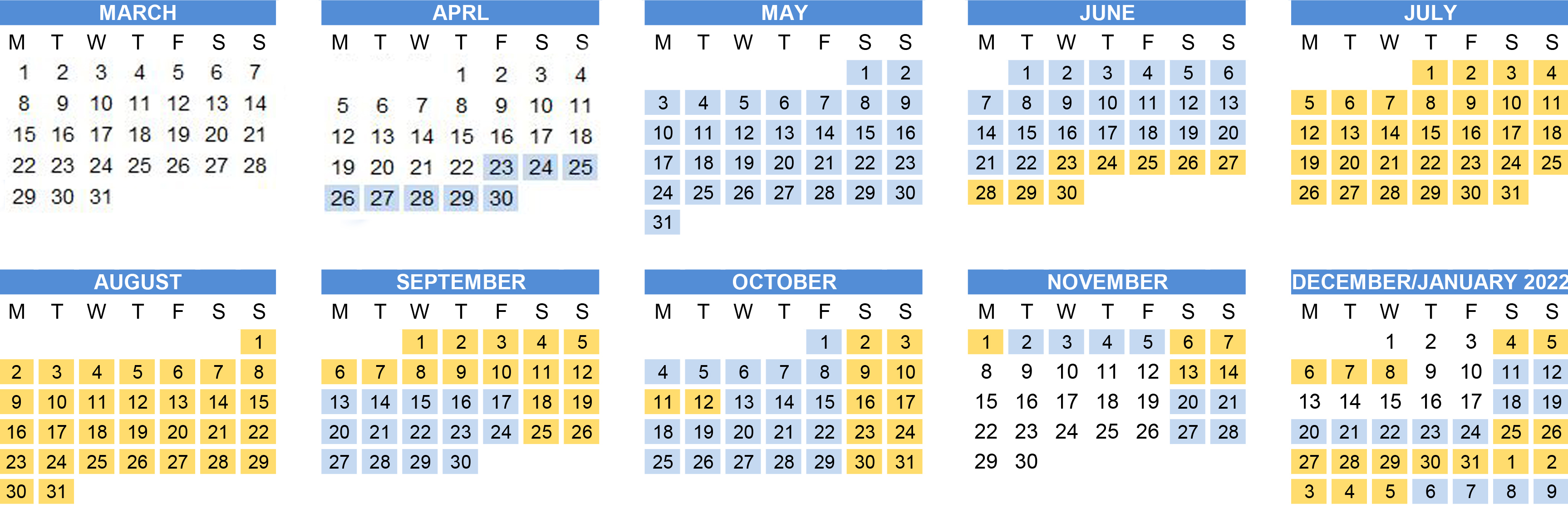 PortAventura 2021 Calendar
