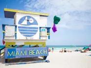 Beach hut on Miami South Beach