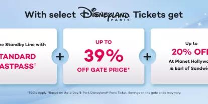 Save up to 39% on Disneyland Paris Tickets 