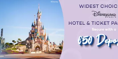 Secure your Disneyland Paris Hotel and Ticket package with a €50 deposit