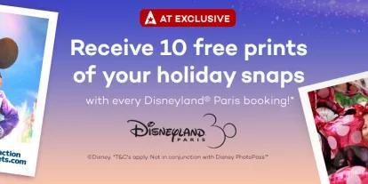 Free Disneyland Paris Holiday Prints with all Disneyland Paris Tickets purchased on AttractionTickets.com