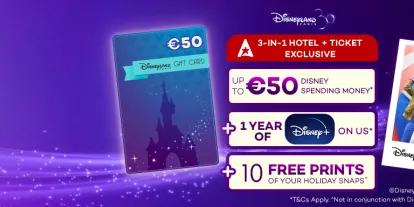 Disneyland Paris 3 in 1 Hotel Offer - free spending money, souviner photos and Disney+ on us