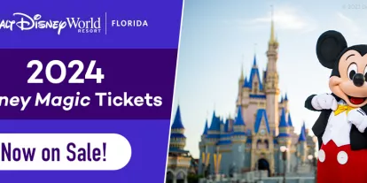 2024 Disney Tickets for Walt Disney World in Florida now on sale!