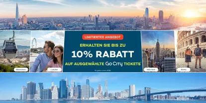 Bis zu 10% Rabatt auf Go City Mehrtagespässe Bis zu 10% Rabatt auf Go City Mehrtagespässe