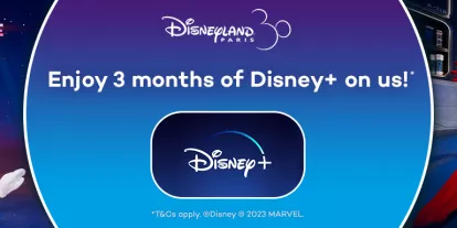 Get 3 Months Disney+ free when you purchase Disneyland Paris tickets from AttractionTickets.com