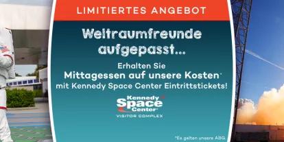Mittagessen auf unsere Kosten im Kennedy Space Center