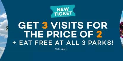 Get 3 SeaWorld Florida Parks for the Price of 2 plus EAT FREE!