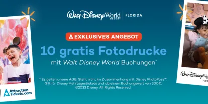 10 kostenlose Fotodrucke mit Walt Disney World Buchungen