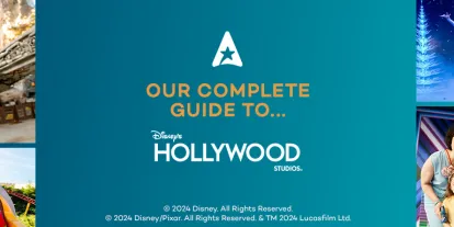 Disney's Hollywood Studios Expert Guide A banner with the title 'Our complete guide to Disney's Hollywood Studios' surrounded by images of families in the theme park