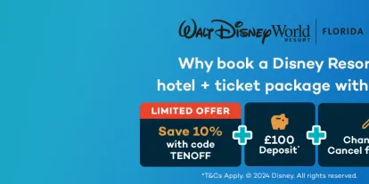 Book a Walt Disney World Hotel with AttractionTickets.com today and a BONUS 10% OFF with Code TENOFF