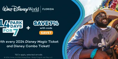 Save 7% on Walt Disney Tickets with code SAVE7