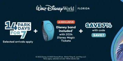 Disney Band with 2024 Disney Magic Tickets & Combos