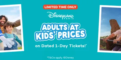 Disneyland Paris Adults at Kids 1 Day Tickets