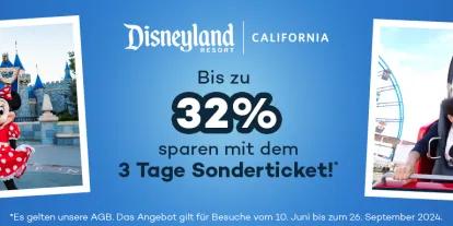 Sparen Sie bis zu 32% mit dem Disneyland California 3 Tage Sonderticket