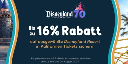 Bis zu 16% Rabatt auf Disneyland Resort Tickets Bis zu 16% Rabatt auf Disneyland Resort Tickets sichern