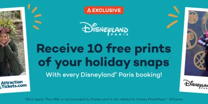 Free Disneyland Paris Holiday Prints with all Disneyland Paris Tickets purchased on AttractionTickets.com