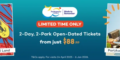 Book Your $88 Open-Dated 2-Day, 2-Park PortAventura Ticket Today! Limited Time offer - Only $88 PortAventura Ticket