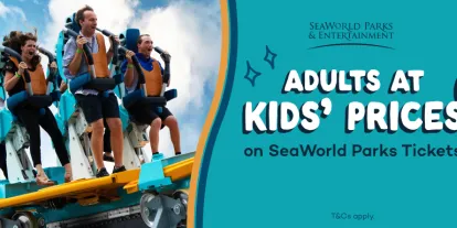 Adults at Kids' Prices + EXTRA 10% OFF SeaWorld Orlando Tickets and Combos with code BIGKID
