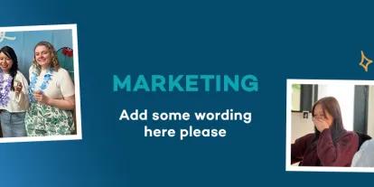 Marketing Department - temporary Temporary banner