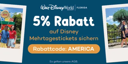 5% Rabatt auf Disney Mehrtagestickets 5% Rabatt auf Disney Mehrtagestickets