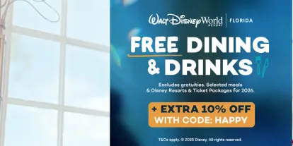 2026 Bookings get Free Dining and Drinks at Walt Disney World Resort in Florida