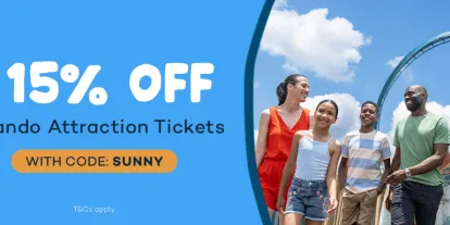 Save up to 15% on Orlando attraction tickets using code SUNNY