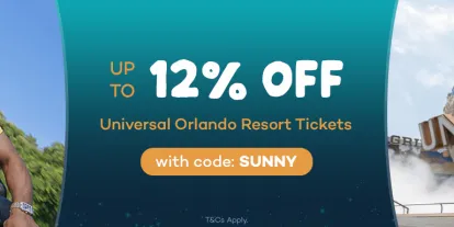 12% off Universal Orlando Tickets with code SUNNY