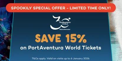 Save 15% off Portaventura World