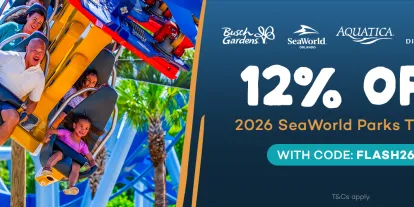 12% OFF 2026 Seaworld Parks Tickets | Use code FLASH26