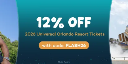 12% Off 2026 Universal Orlando Tickets with code FLASH26