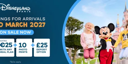 Get up to €75 Disney Spending Money when you book a Disneyland Paris Hotel with AttractionTickets.com