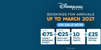 Get up to €75 Disney Spending Money when you book a Disneyland Paris Hotel with AttractionTickets.com