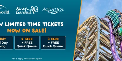 SeaWorld Parks 2 and 3 Park Ticket Tickets with FREE Quick Queue