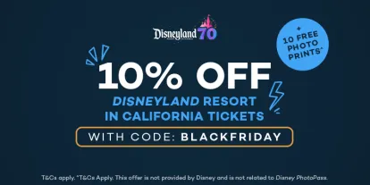 10% Off Disneyland California Tickets with code BLACKFRIDAY