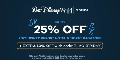 Black Friday Sale - Up to 25% Off Walt Disney World Hotels PLUS extra 10% off with code BLACK FRIDAY