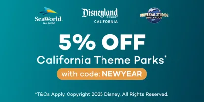 New Year Sale | Save 5% on California Theme Park Tickets