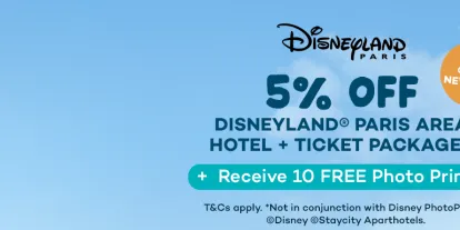 5% OFF Disneyland Paris Area Hotel + Ticket Packages