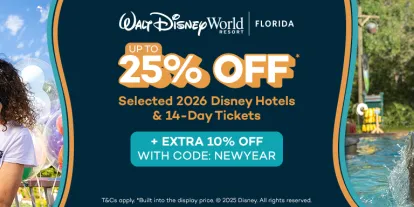 New Year Sale | Save Up to 25% + EXTRA 10% OFF Walt Disney World