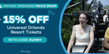 Universal Orlando Ticket Deal | 15% Off with code SUNNY