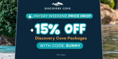 Save 15% on Discovery Cove Tickets with Code SUNNY