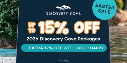 Discovery Cove Easter Sale - Save Up to 15% + EXTRA 12% OFF!