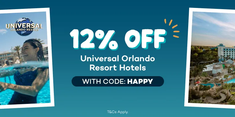 12% OFF Universal Orlando Hotel Packages | Use Code HAPPY