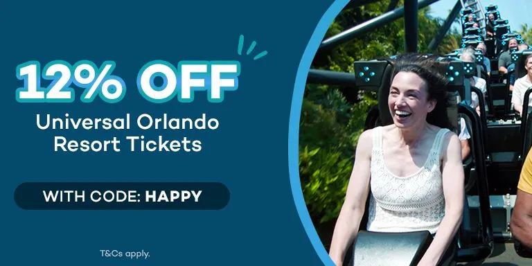 Universal Orlando Ticket Deal - 12% Off with code HAPPY
