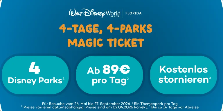 4-Tage, 4-Parks Magic Ticket