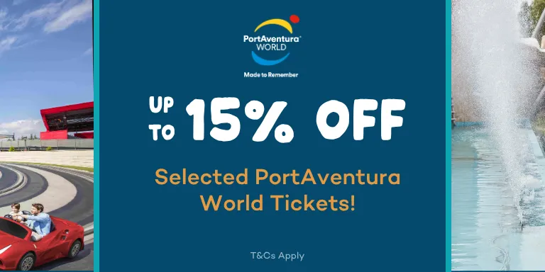 PortAventura 15pc discount banner