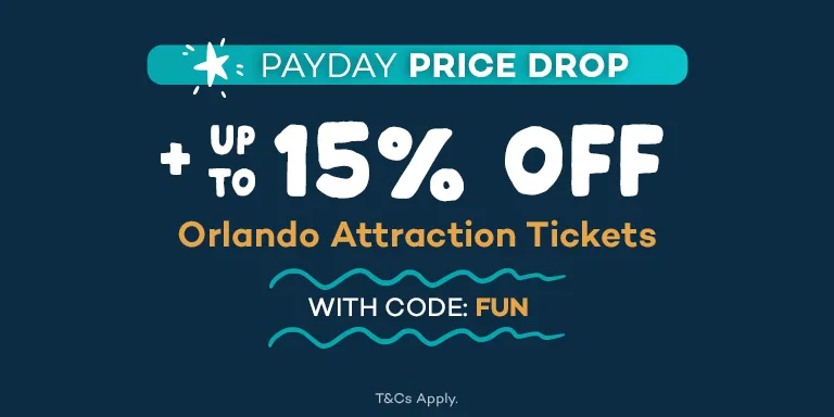 Pay Day Weekend - Orlando Ticket Price Drop + Up to Extra 15% Off with code FUN