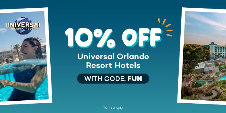 10% off Universal Orlando Hotels with code FUN