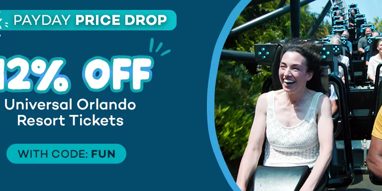 Pay Day Price Drop + Up to Extra 12% Off Universal Tickets